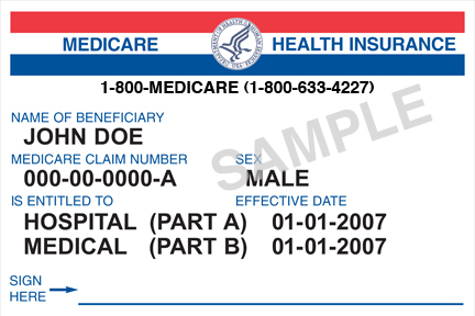 medicare red white and blue card